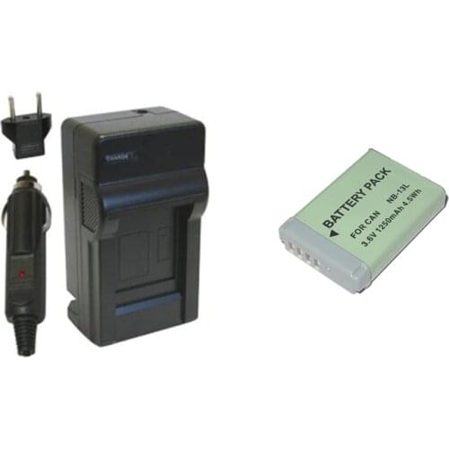 NB-13L, NB13L 13L Battery + Charger for Canon PowerShot G5 X G5X G7 X G7X G7 X Mark II G9 X G9X Mark II SX620, SX720