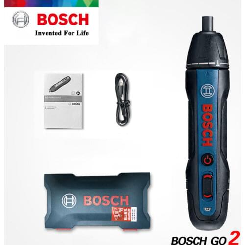 Original BOSCH GO Mini Electrical Screwdriver 3.6V lithium-ion Battery Rechargeable Cordless Power Drill with drill bits set