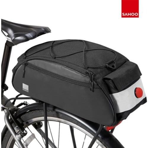 10L Reflective Mountain Bike Saddle Rack Trunk Bags Bicycle Seat Rear Bag Waterproof Cycling Bag Pack Carrier Storage Package