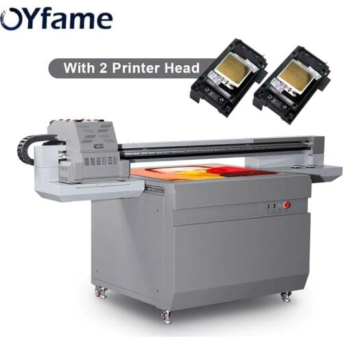 OYfame Large Format UV Flatbed Printer For Phone case Glass Leather Acrylic Uv Printing Machine With XP600 Printer head