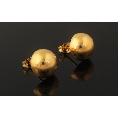 Semicircle Nails Stud Earrings18K Gold Filled Plated Fine Jewelry Cute Brinco Bijoux Pequenos Brincos Women