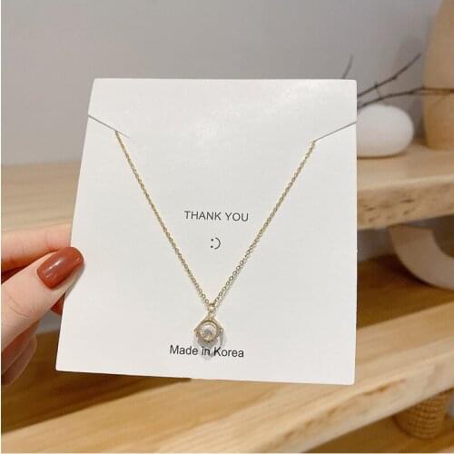 RUIYI Personalized East Gate fashion new square zircon necklace for women (HPX376)