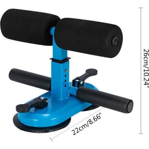 Sit Up Equipment Bar, Portable Adjustable Sit-up Situp Floor Bar Self-Suction Training Equipment with 2 Suction Cups and