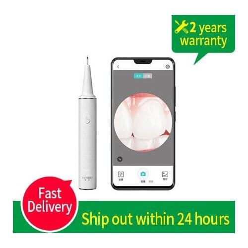 SUNUO Visual Electric Ultrasonic Dental whitener Scaler Teeth Calculus Tartar Remover Smart App 500W HD endoscope Cleaner Tooth