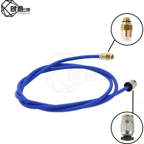 3D printer Bowden PTFE Tubing 1M+1Pcs Quick Fitting+1Pcs Straight Pneumatic Fitting Push 1.75mm Filament 3D printer part