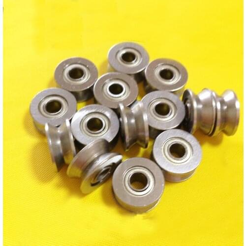 Miniature bearing wire bearing Pulley bearing V624ZZ with V-groove Size 4*13*6mm shaft