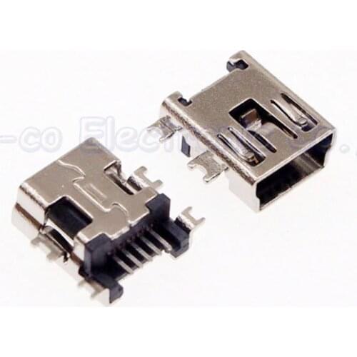 10pcs MINI USB Jack Connector MINI 5P USB Port Sinking Plating for GPS etc