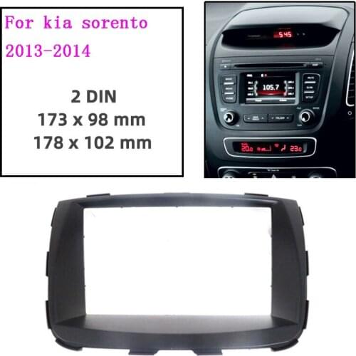 2 Din Car Stereo Radio Fascia Panel Trim Kit for Kia Sorento 2013- Dash DVD Stereo Interface Trim Panel Frame