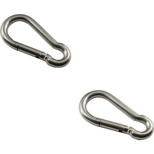 20pcs9*90mm carbine hook stainless steel wholesale snap hooks carabiner spring hook spring clip, boat hardware rigging hardware