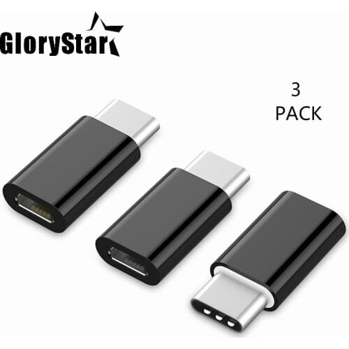 3PCS Type C Adapter for Xiaomi Mi A1 5X Mi5X Mia1 Oneplus 3t 5 3 LG G5 Samsung S8 Plus Micro USB To USB C Adapter Type-c