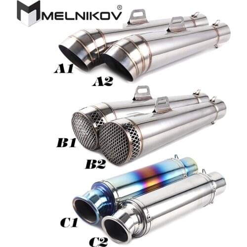 51mm 60mm Universal Motorcycle Exhaust Escape Muffler S1000RR CBR1000 Ninja400 EX400G Xmax300 Z1000 FZ800 CBR500 RSV4 Exhaust