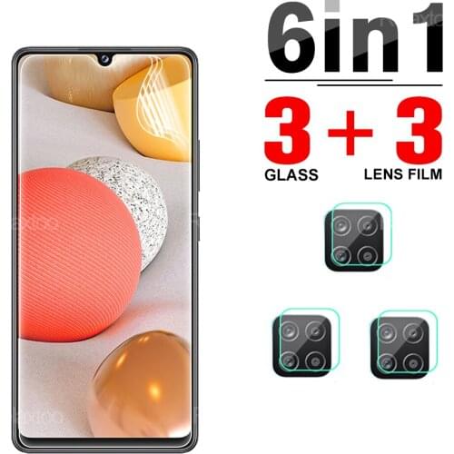 6 In 1 Full Cover Soft Hydrogel Film For Samsung Galaxy A42 5G Screen Protector Camera Lens Film Not Glass For Sansung A 42 6.6"