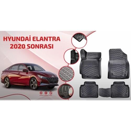 Car mats for Hyundai Elantra After 2020 3D Pool Mat 3D luggage made original rubber