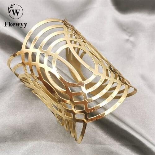 Fkewy Bracelets For Women Luxury Designer Jewelry Charm Fashion Accessories Party Cuff Bracelet Hollow Out Jewellery Geometry