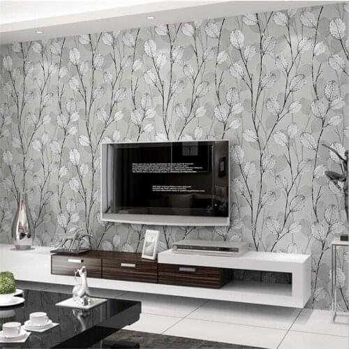 Beibehang papier peint Fresh pastoral leaves bedroom living room deer velvet non-woven TV background wall wallpaper home decor