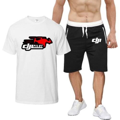 Dji Mavic Pilot 2021 New Summer Print Sweatshirt Tops Pants Short Sleeve Shorts Suit Sets High Street Harajuku Clothing