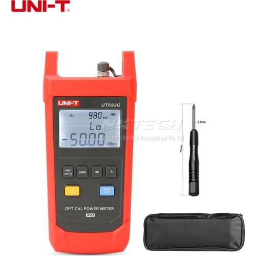 UNI-T UT692G Optical Power Meter Measurement Range -50 to 26dBm 800-1700nm InGaAs Backlight Tool IP65 High Precision Tester