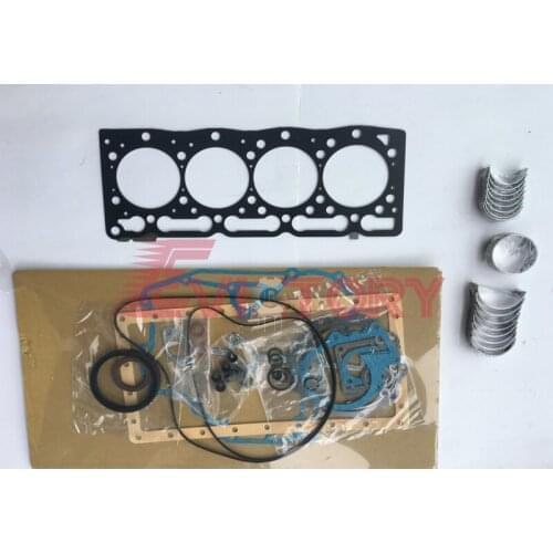 For Kubota V1305 V1305T overhaul gasket kit + main conrod con rod bearing set