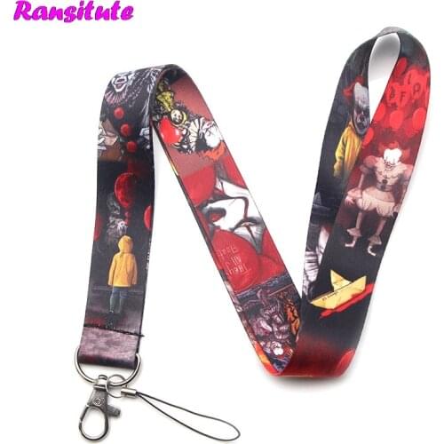 R178 Movie Clown Key ID Card Gym Phone Strap USB Badge Holder DIY Phone Lanyard