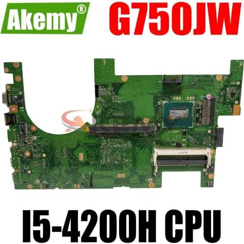 AKEMY G750JW Laptop Motherboard For ASUS ROG G750JW G750J Original Mainboard 2D I5-4200H