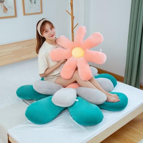 Hot New Cute Daisy Flower Plush Toy Sun Stuffed Doll Cat Pet Cushion Mat Pillow Home Bedroom Car Shop Restaurant Decor Girl Gift