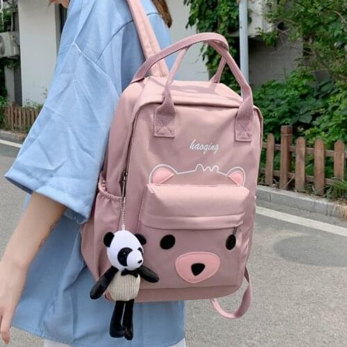 Fashion Kawaii Womens Backpack Cute Cartoon Pattern Backpacks Teen Girls' School Bags High-Quality Nylon Lady Travel Bag 2021