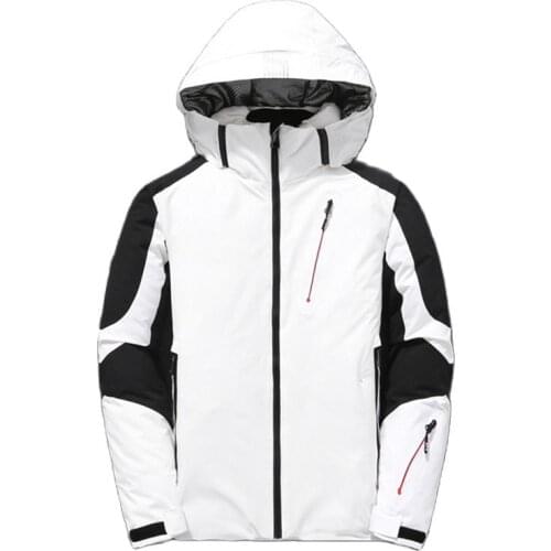 ANSZKTN New mens down jacket outdoor winter ski suit youth fashion thickened cold proof hooded short down jacket for men