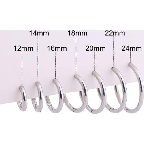 UNNAIER Womens/Mens Earrings ear buckle small Round stainless silver hoop Piercing in cartilage earings fashion jewelry 2021