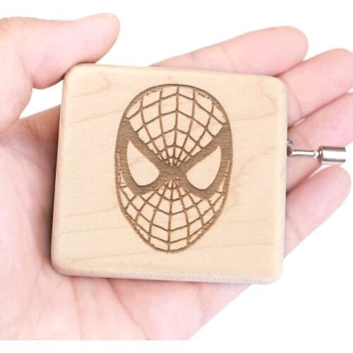 Sinzyo Carved wooden hand crank Raindrops Keep Falling On My Head Music Box Carved Mechanism Gift for Christmas