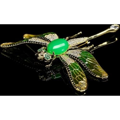 Creative Metal Animal Insect Brooch Large Dragonfly Brooch Pin - 3 Colors
