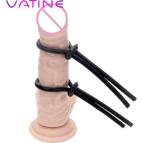 VATINE 1 Pair Adjustable Cock Rings Male Penis Extender Time Delay Ejaculation Penis Enlargerment Erotic Sex Toys for Men