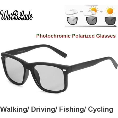 WarBLade Fashion Outdoor Sport Photochromic Sunglasses Men Driving Anti-glare Goggles Sunglasses Polarized Chameleon Sun Glasses