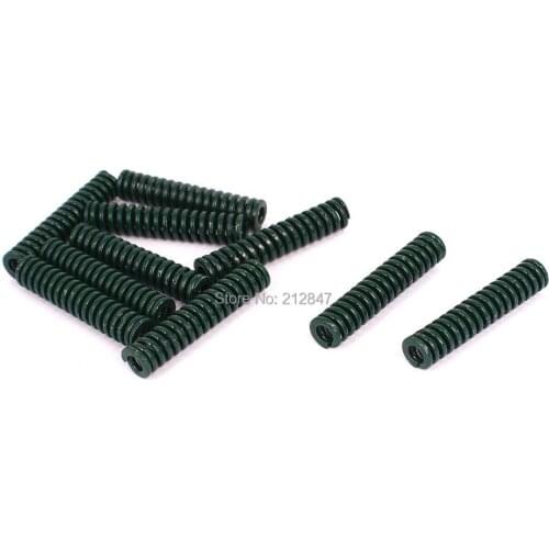 8mm OD 20mm-65mm Long Heavy Load Stamping Compression Mould Die Spring Green 10pcs