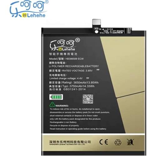 LEHEHE HB386589ECW Battery for Huawei P10 Plus Honor 8X View 10 V10 Mate 20 Lite Nova 3 4 3750mAh Batteries with Tools Gift