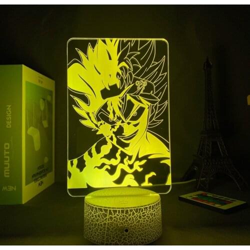 Acrylic Led Night Light Anime Black Clover Asta Light Valentines Day Gift Lamp Anime Decoration Manga Gadget Black Clover Asta