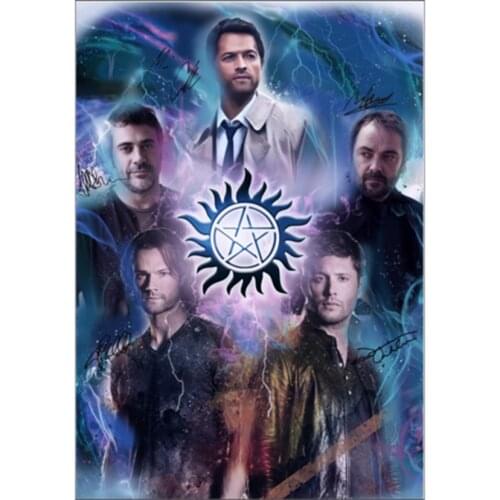 Diamond Painting Mosaic Supernatural TV series Art Diamond Embroidery DIY Picture Of Rhinestones Cross Stitch Wall Decor FC627