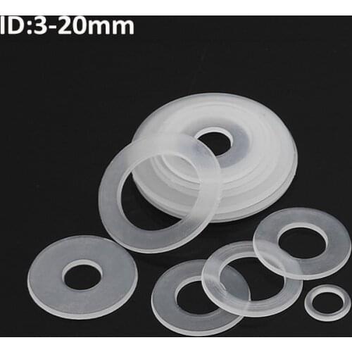 White Nylon Washers Plastic Flat Washer Spacer Seals Gaskets Ring M3 M3.5 M4 M5 M5.8 M6 M8 M10 M12 M14 M16 M18 M20