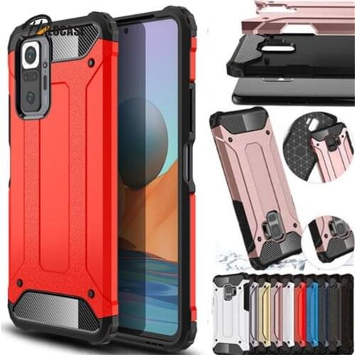 For Xiaomi Redmi Note 10 Pro Max Case luxury Hybrid Shockproof Armor Case for Redmi Note 10 10S 4G 5G Hard Silicone Cover