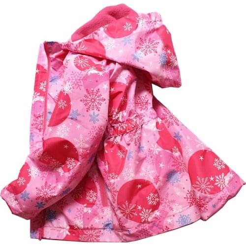 New 2021 spring autumn child kid baby girls windproof waterproof jackets outwear girls double-deck inner polar fleece jackets