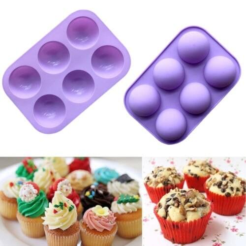 Home Kitchen Solid Silicone Cupcake Mousse Muffin Pan Pudding Pastry Bakeware Cake Baking Tray Mold
