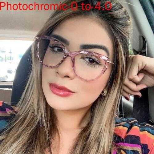 0 -1.0 -1.5 -2.0 -2.5 -3.0 -3.5 -4.0 Finished Myopia Glasses Men Women Photochromic Sunglasses Student Myopia Glasses Frame NX
