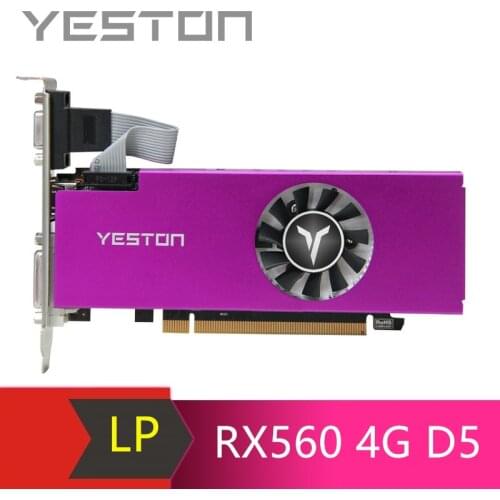 Yeston Radeon RX560 4GB GDDR5 PCI Express 3.0 DirectX12 video gaming graphics card external graphics card for desktop