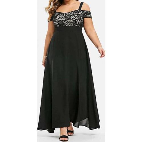 5XL Ladies Summer Dress Women Plus Size Floral Printing Lace Maxi Party Dresses Female large size Evening Long Dress vestidos