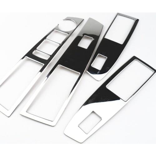 Alijunda Car door armrest deocation cover stainless steel carbon fiber For Chevrolet Cruze auto accessories 4PCS/SET