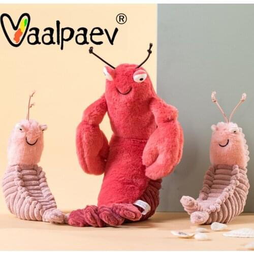 Cute Plush Shrimp Lobster Crayfish Mantis Shelton Movie Soft Stuffed Toys Dolls Kawaii For Girls Baby Home Bed Car Room Animals
