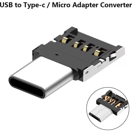 Mini Micro USB Type-C Adapter OTG Converter USB Interface to V8 Adapter Converter Micro-transfer Interface for Micro USB Type c