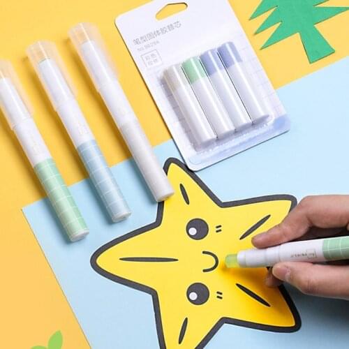 Creative Replaceable Pen Type Solid Glue Stick Set Student Stationery High Viscosity Office School Supplies