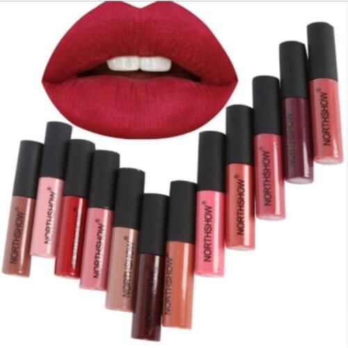 New 12 Colors Milk Chocolate Fragrance Matte Non-stick Cup Lip Gloss Liquid Lipstick Lip Stain Tint T0170
