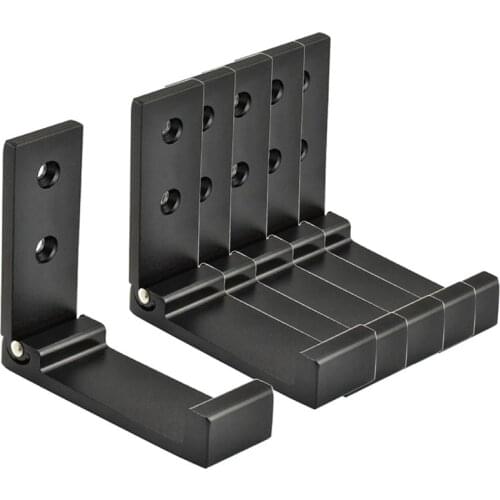 New 6 Pcs Folding Jacket Hook Space Metal Towel Hook Wall Mount Retractable Hook