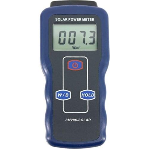 Solar Power Meter High Precision Light Meter Solar Radiation Tester Optical Solar Research Glass Light Intensity Data Peak Hold